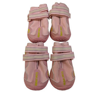 4 dog boots Pink size 3 for small to medium dog puppy outdoor shoes new Qumi